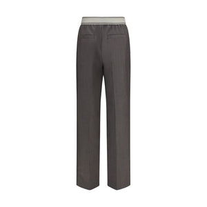 Versace Gray Wool Oves Aries Pants