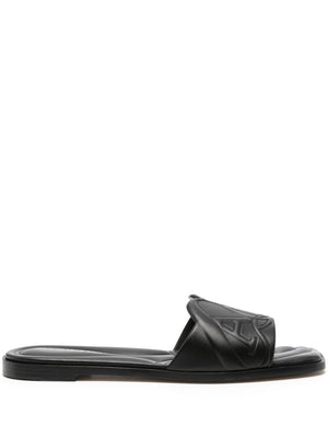 Alexander Mcqueen Alexander McQueen logo-embossed leather sandals