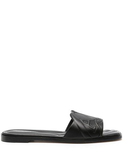 Alexander Mcqueen Alexander McQueen logo-embossed leather sandals