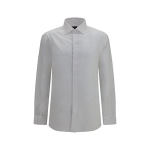 Giorgio Armani White Cotton Dress Shirt