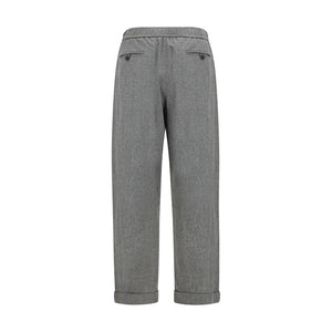Giorgio Armani Gray Wool Oves Aries Casual Pants