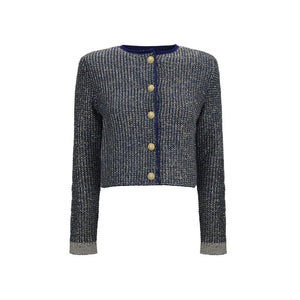 Balmain Blue Polyamide Cardigan