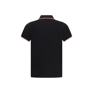Moncler Black Cotton Polo Shirt