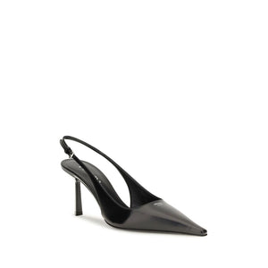 Prada Black Calf Leather Bos Taurus High Heel Pumps