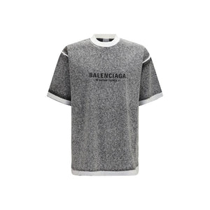 Balenciaga Gray Cotton T-Shirt