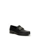 Ferragamo Black Calf Leather Bos Taurus Slip-On Loafers