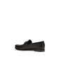 Ferragamo Black Calf Leather Bos Taurus Slip-On Loafers