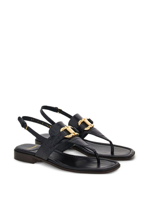 Ferragamo Ferragamo Gancini-buckle Leather Sandals