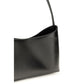 The Row Black Calf Leather Bos Taurus Shoulder Bag