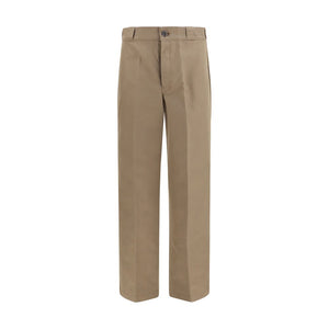 Prada Brown Cotton Casual Pants