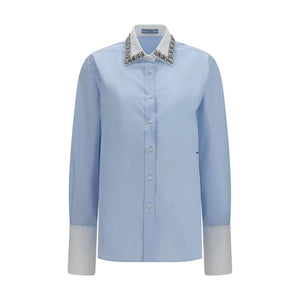 Prada Blue Cotton Dress Shirt