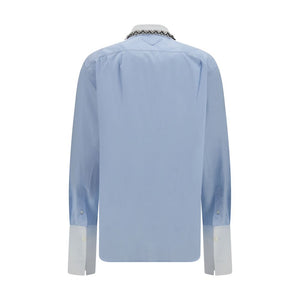 Prada Blue Cotton Dress Shirt