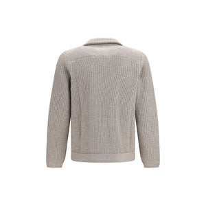 Brunello Cucinelli Gray Cashmere Cardigan