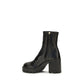 Prada Black Calf Leather Bos Taurus Ankle Boots