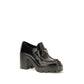 Prada Black Calf Leather Bos Taurus Platform Loafers
