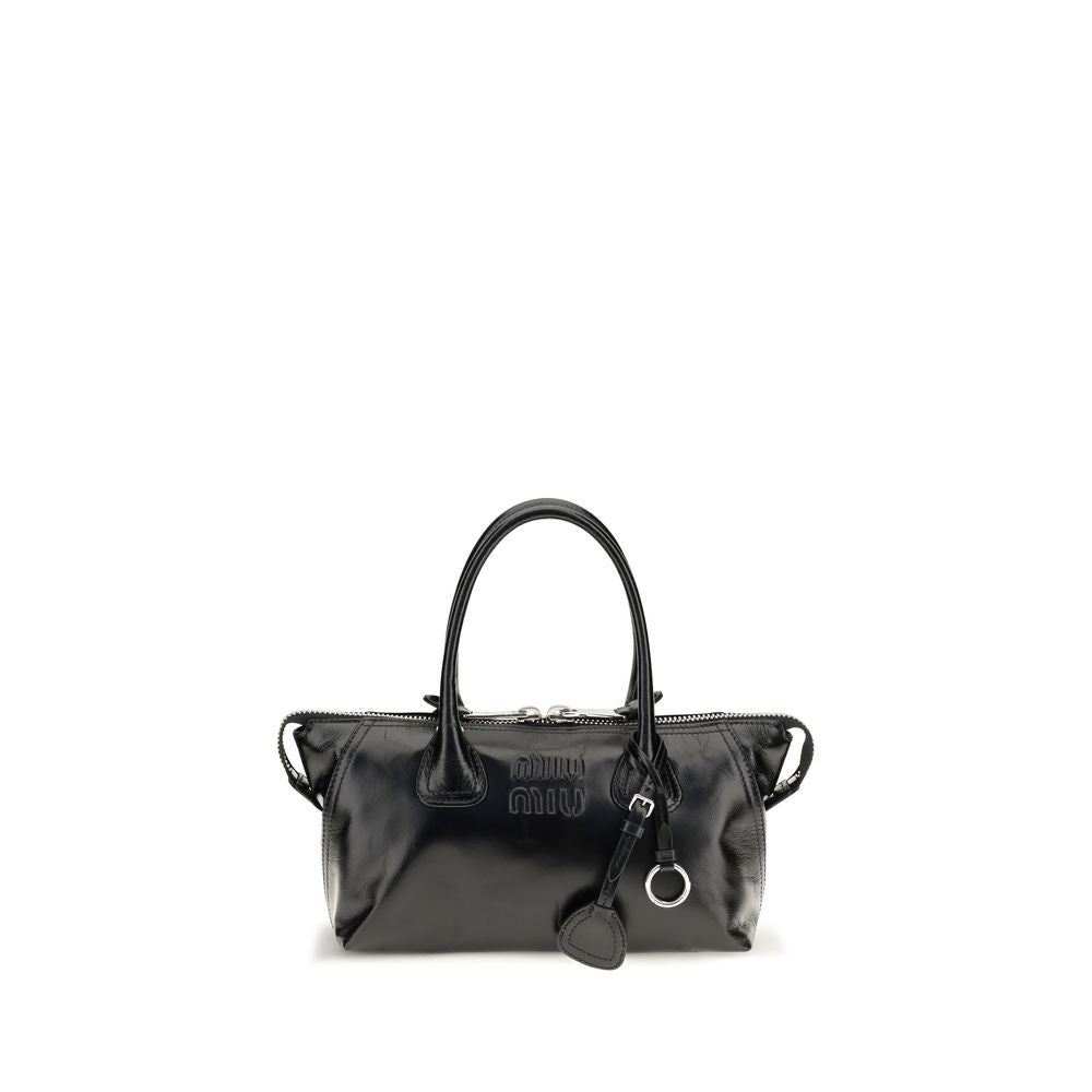 Miu Miu Black Calf Leather Bos Taurus Handbag