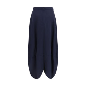 Giorgio Armani Blue Silk Long Skirt