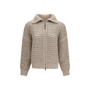 Brunello Cucinelli Gray Cashmere Cardigan