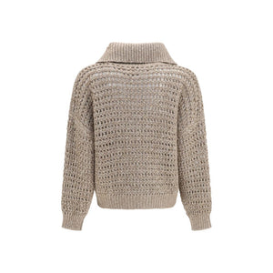 Brunello Cucinelli Gray Cashmere Cardigan