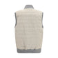 Brunello Cucinelli Beige Calf Leather Bos Taurus Sleeveless Jacket