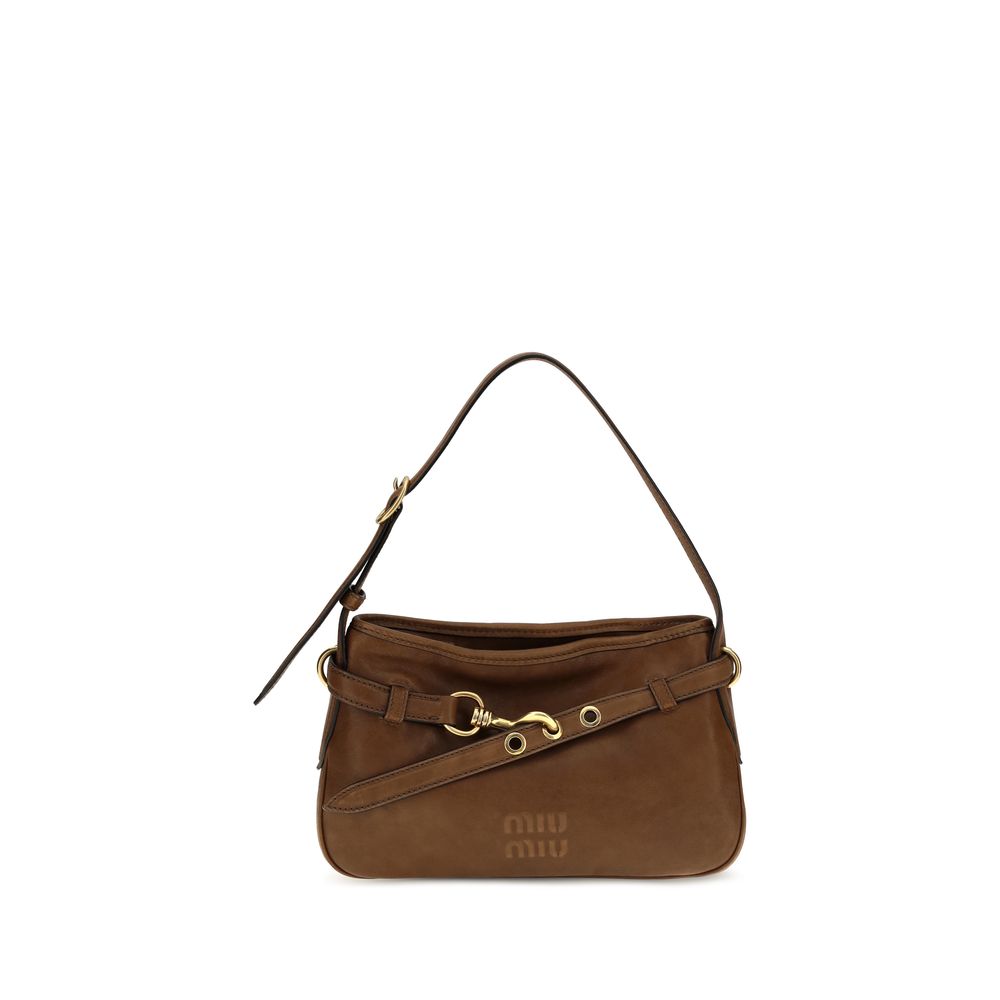 Miu Miu Brown Lamb Ovis Aries Aries Shoulder Bag