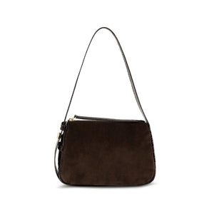 Tory Burch Brown Suede Leather Shoulder Bag
