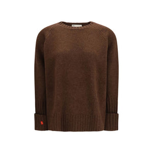 Tory Burch Brown Wool Oves Aries Sweatshirt