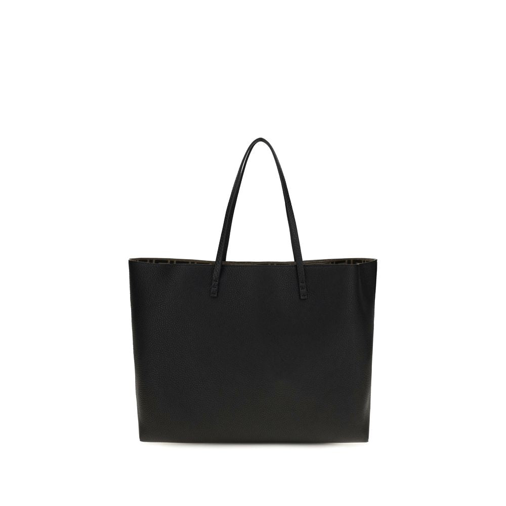 Fendi Black Calf Leather Bos Taurus Shoulder Bag