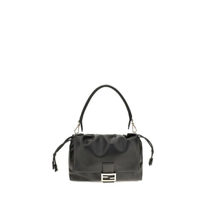 Fendi Black Calf Leather Bos Taurus Shoulder Bag