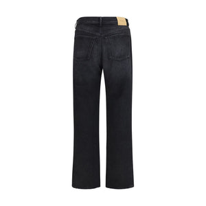 Fendi Black Cotton Straight-Leg Jeans