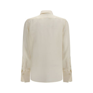 Fendi Beige Silk Pattern Shirt
