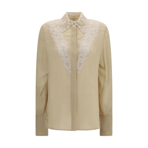 Fendi Beige Silk Dress Shirt