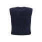 Brunello Cucinelli Blue Cashmere Sleeveles Sweater