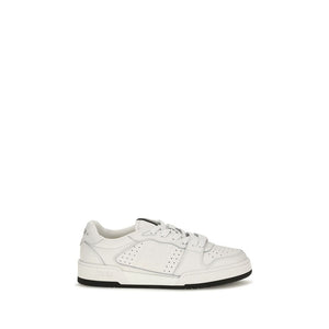 Fendi White Calf Leather Bos Taurus Athletic Sneakers