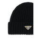 Prada Black Wool Oves Aries Beanie