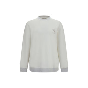 Brunello Cucinelli White Cotton Sweatshirt
