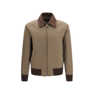 Prada Brown Cotton Full-Length Jacket