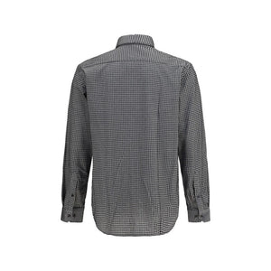 Giorgio Armani Gray Cotton Pattern Shirt