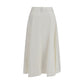 Brunello Cucinelli White Viscose Long Skirt