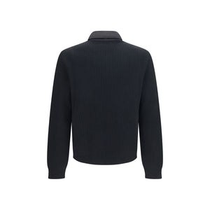 Prada Black Wool Oves Aries Full-Length Jacket