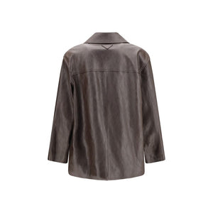 Prada Brown Lamb Leather Leather Jacket