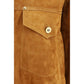 Versace Brown Lamb Ovis Aries Aries Leather Jacket