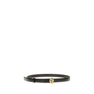 Versace Black Calf Leather Bos Taurus Regular Belt