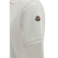 Moncler White Cotton Polo Shirt
