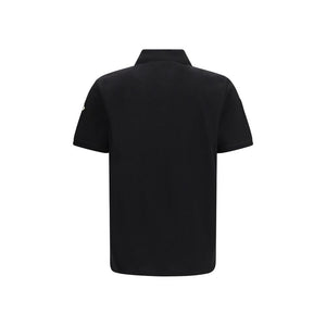 Moncler Black Cotton Polo Shirt
