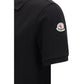 Moncler Black Cotton Polo Shirt