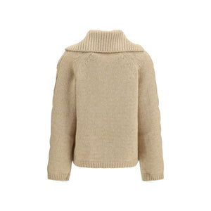 Moncler Beige Alpaca Vicugna Pacos Cardigan