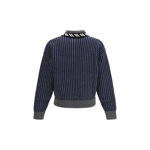 Versace Gray Wool Oves Aries Sweatshirt