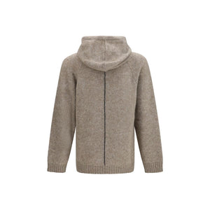Giorgio Armani Beige Alpaca Vicugna Pacos Hoodie