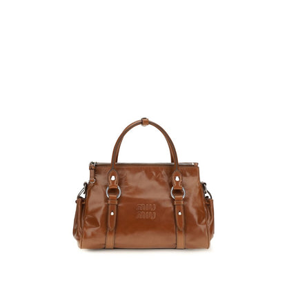 Miu Miu Brown Calf Leather Bos Taurus Handbag